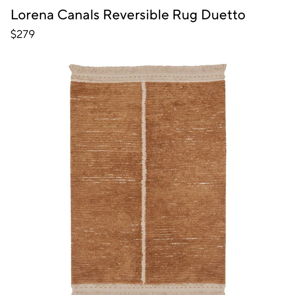 Pottery Barn Lorena Canals reversible runner rug 2’7” x 7’6”